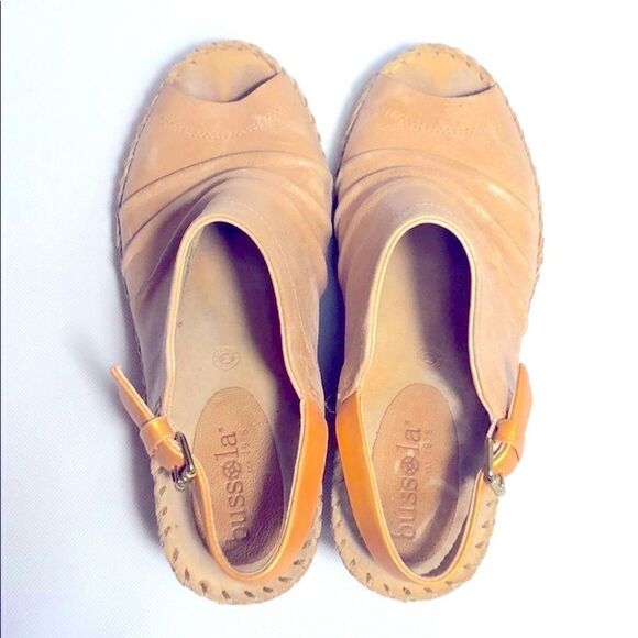 Bussola Peep Toe Wedge Shoes - Picture 8 of 13